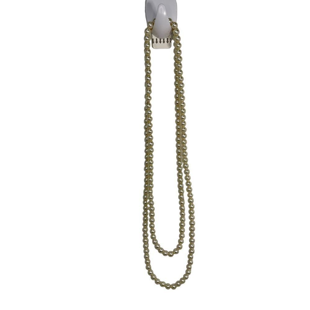 Infinity Faux Pearl Strand Necklace 52” Office Career Formal Special Event Chic